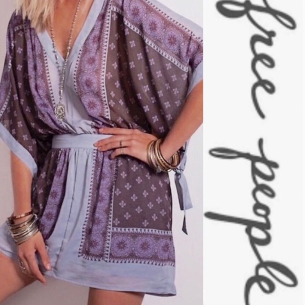 Free people kimono sleeve mini dress